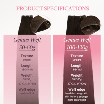 Bleach Blonde Balayage (3/8/613) Genius Weft Hair Extensions (100-120g) [Clearance]