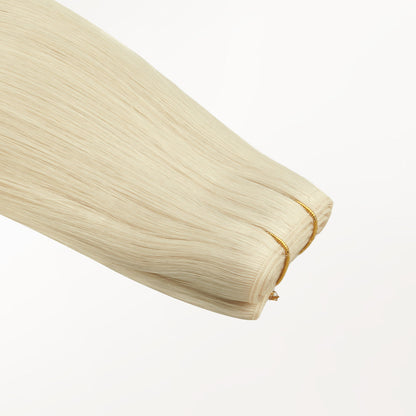 Platinum Blonde (60A) Butterfly Weft Human Hair Extensions (100g-150g)