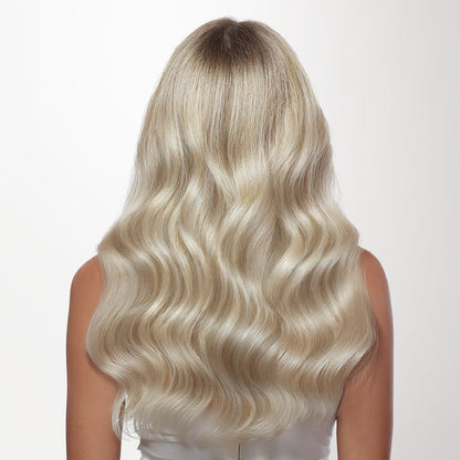 Ash Blonde Highlights (17A/60A) Butterfly Weft Human Hair Extensions (100g-150g)