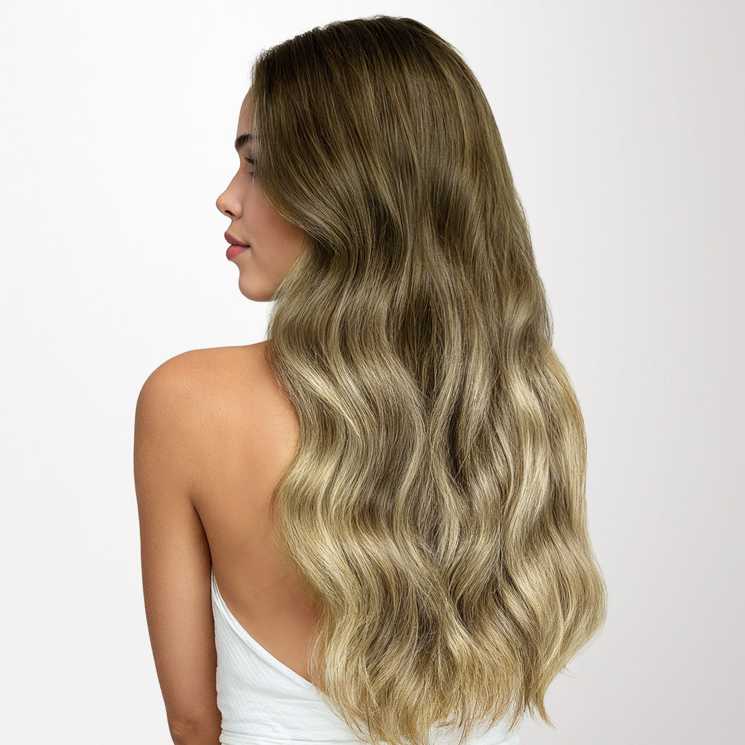 Bleach Blonde Balayage (3/8/613) Butterfly Weft Human Hair Extensions (100g-150g)