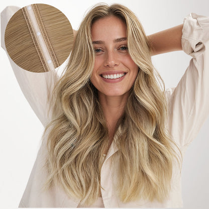 Natural Blonde Balayage (18ET90A) Butterfly Weft Hair Extensions (100g-160g)