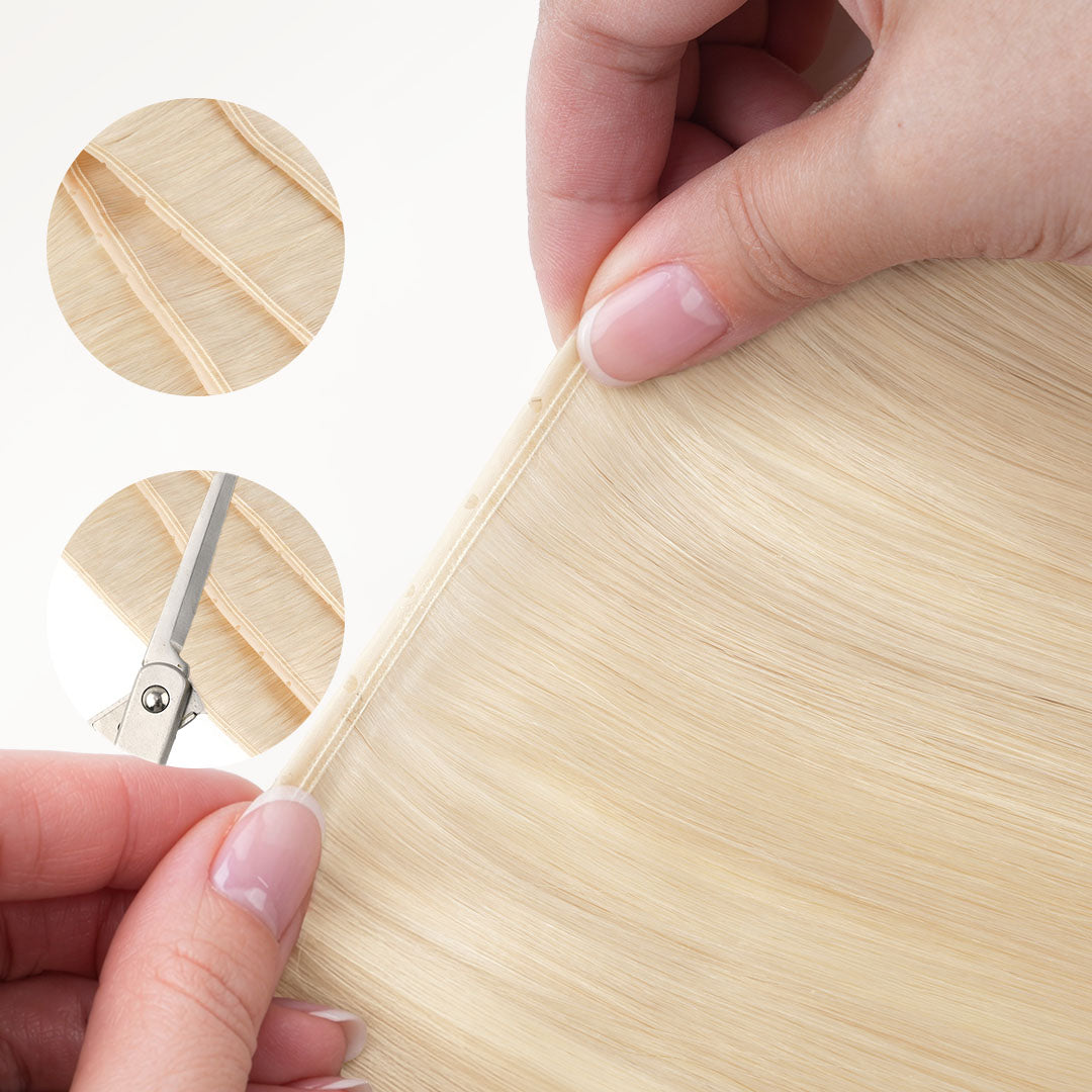 Pure Platinum Blonde (1000) Butterfly Weft Hair Extensions (100g-160g)