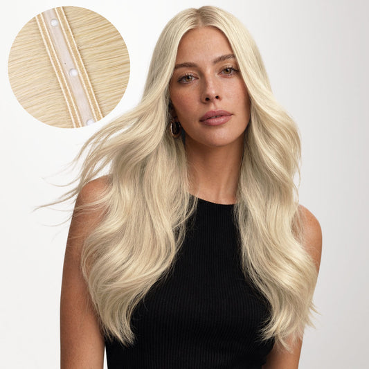 Pure Platinum Blonde (1000) Butterfly Weft Hair Extensions (100g-160g)