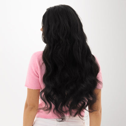 Jet Black (1) Butterfly Weft Human Hair Extensions (100g-150g)