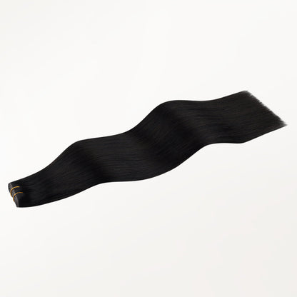 Jet Black (1) Butterfly Weft Human Hair Extensions (100g-150g)