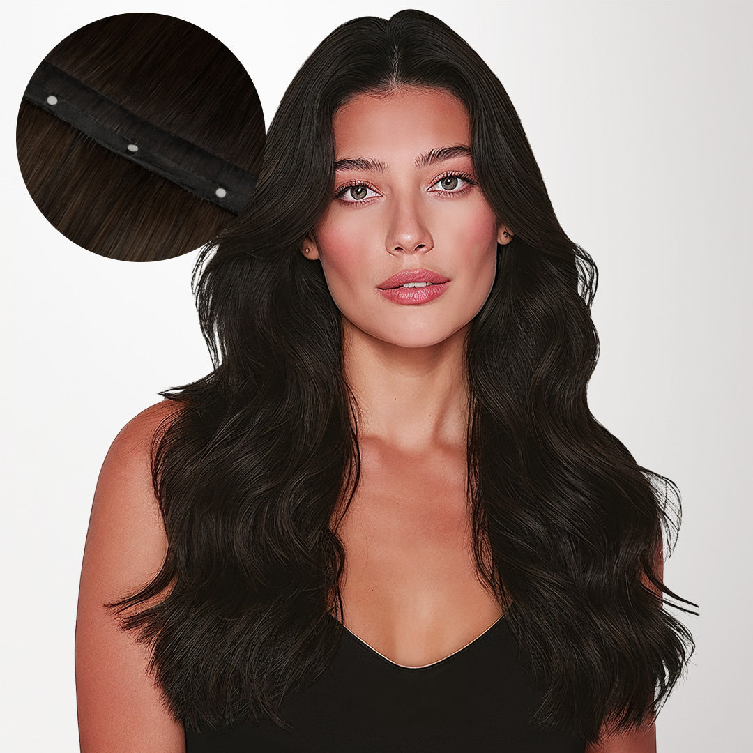 Natural Black (1B) Butterfly Weft Human Hair Extensions (100g-150g)