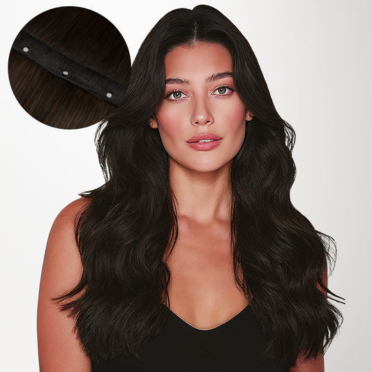 Natural Black (1B) Butterfly Weft Human Hair Extensions (100g-150g)