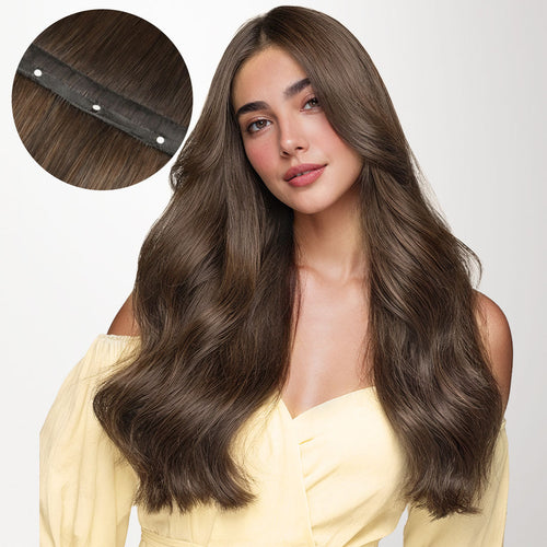 Chocolate Brown (4A) Butterfly Weft Human Hair Extensions (100g-150g)