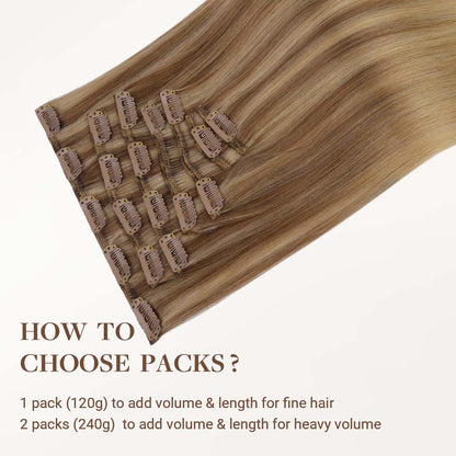 Ash Beige Blonde Blend (T12A/18H/P18H) Classic Clip-Ins (120g-150g)