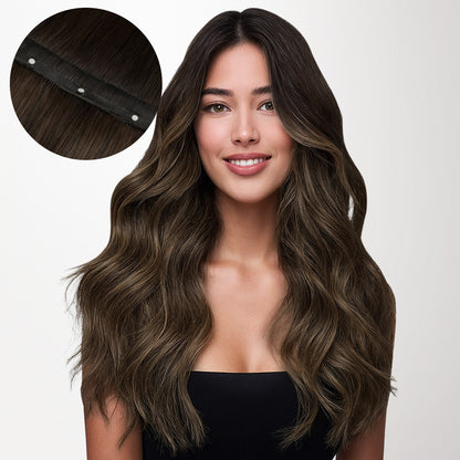 Dark Brown Balayage (2/6/2) Butterfly Weft Human Hair Extensions (100g-150g)