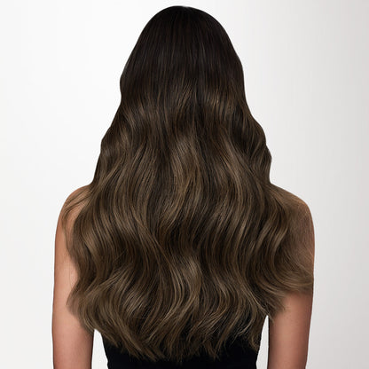 Dark Brown Balayage (2/6/2) Butterfly Weft Human Hair Extensions (100g-150g)