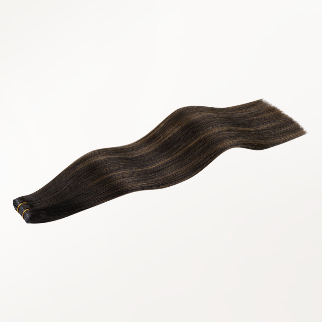 Dark Brown Balayage (2/6/2) Butterfly Weft Human Hair Extensions (100g-150g)