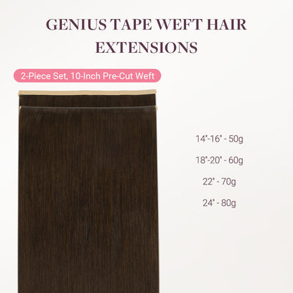 Light Blonde Highlights (16/22A) Genius Tape Weft Hair Extensions 60g [Clearance]