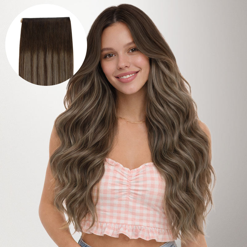 Honey Blonde Balayage (4/26/4) Genius Tape Weft Hair Extensions 60g [Clearance]