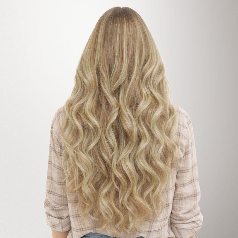 Light Blonde Highlights (16/22A) Genius Tape Weft Hair Extensions 60g [Clearance]