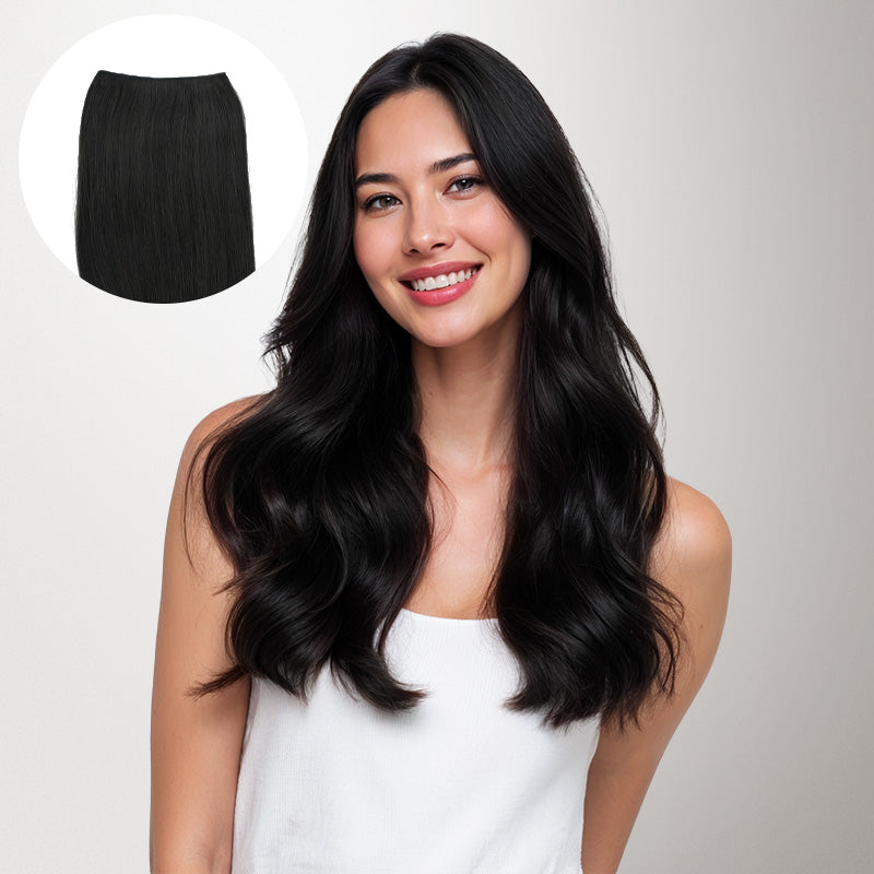 Jet Black (1) Genius Tape Weft Hair Extensions 60g [Clearance]