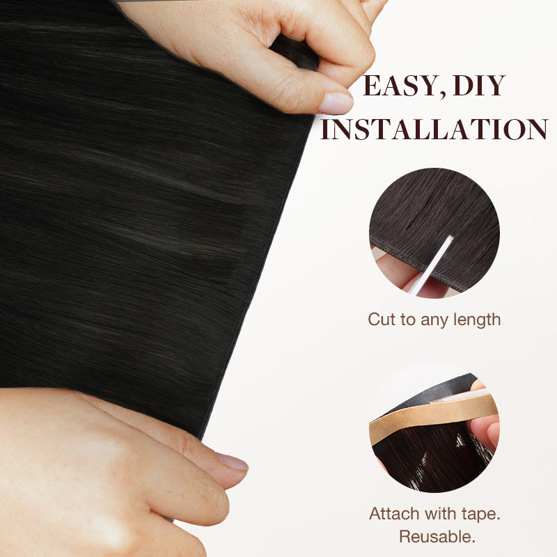 Jet Black (1) Genius Tape Weft Hair Extensions 60g [Clearance]