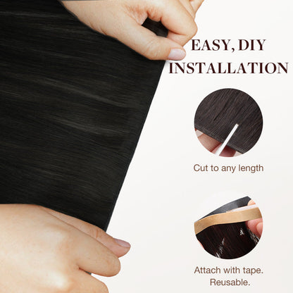Jet Black (1) Genius Tape Weft Hair Extensions 60g [Clearance]