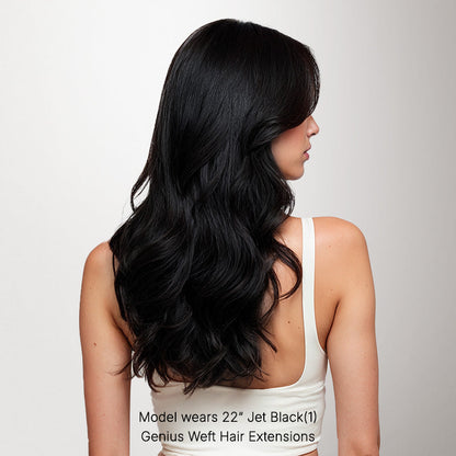 Jet Black (1) Genius Tape Weft Hair Extensions 60g [Clearance]