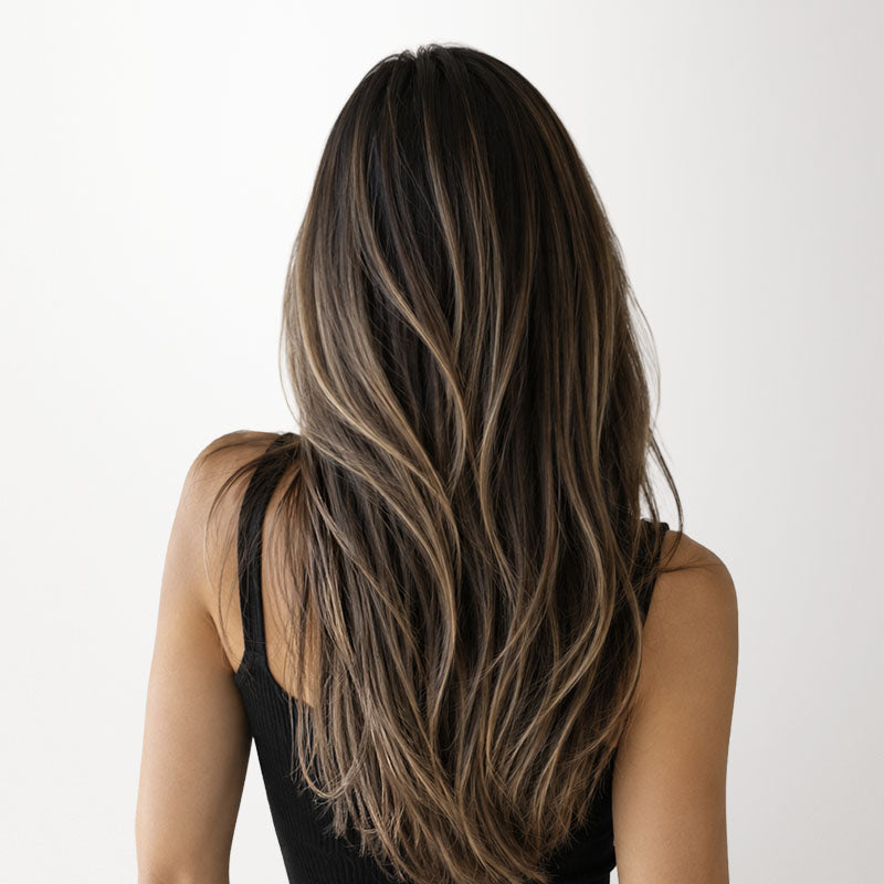 Black to Light Blonde Balayage (1B/19/1B) Invisi Edge Seamless Clip-Ins (140g-160g)