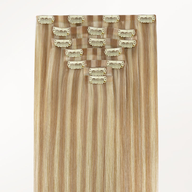 Dirty Blonde Highlights (18D/22F) Invisi Edge Seamless Clip-Ins (140g-160g)