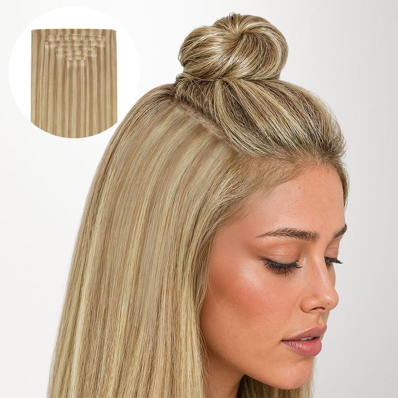 Dirty Blonde Highlights (18D/22F) Invisi Edge Seamless Clip-Ins (140g-160g)