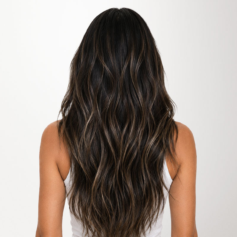 Natural Black Balayage (1B/6/1B) Invisi Edge Seamless Clip-Ins (140g-160g)
