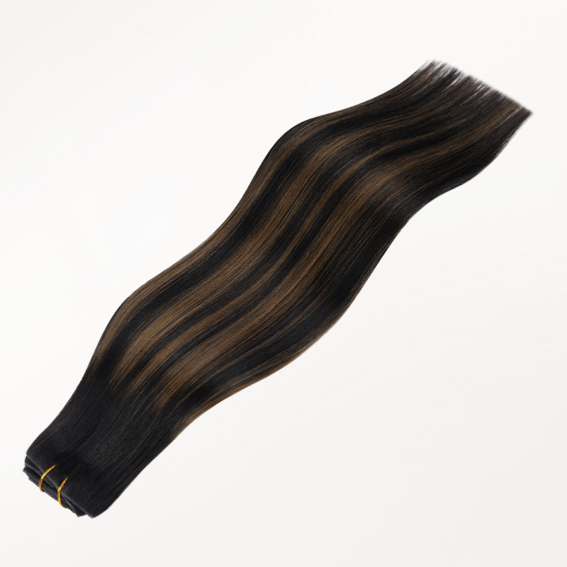 Natural Black Balayage (1B/6/1B) Invisi Edge Seamless Clip-Ins (140g-160g)