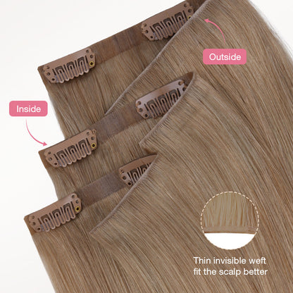 Natural Blonde Balayage (18ET90A) Invisi Edge Seamless Clip-Ins (140g-160g)