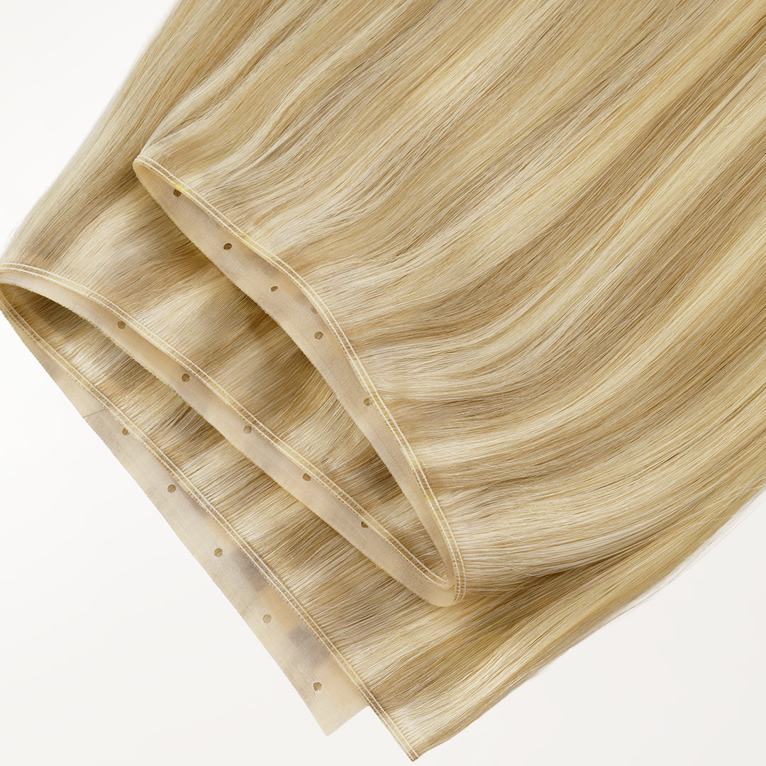 Light Blonde Highlights (16/22A) Butterfly Weft Human Hair Extensions (100g-150g)