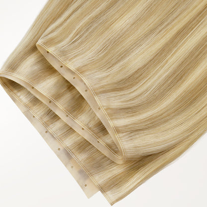Light Blonde Highlights (16/22A) Butterfly Weft Human Hair Extensions (100g-150g)