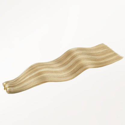 Light Blonde Highlights (16/22A) Butterfly Weft Human Hair Extensions (100g-150g)