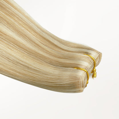 Light Blonde Highlights (16/22A) Butterfly Weft Human Hair Extensions (100g-150g)