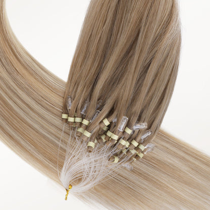 Natural Blonde Balayage (18ET90A) Micro Link Tip Hair Extensions