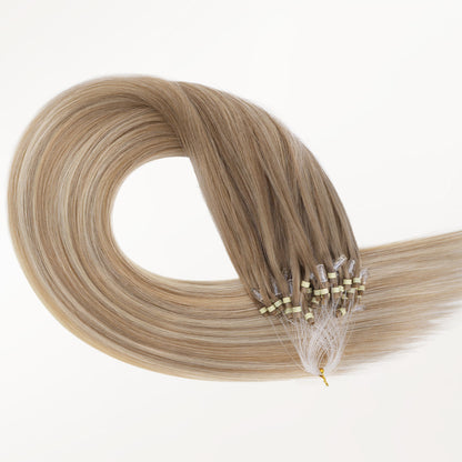 Natural Blonde Balayage (18ET90A) Micro Link Tip Hair Extensions