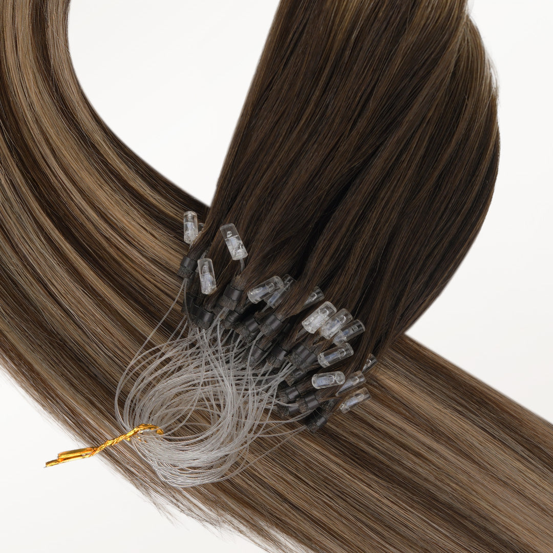Honey Blonde Balayage (4/26/4) Micro Link Tip Hair Extensions