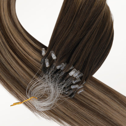 Honey Blonde Balayage (4/26/4) Micro Link Tip Hair Extensions
