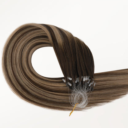 Honey Blonde Balayage (4/26/4) Micro Link Tip Hair Extensions