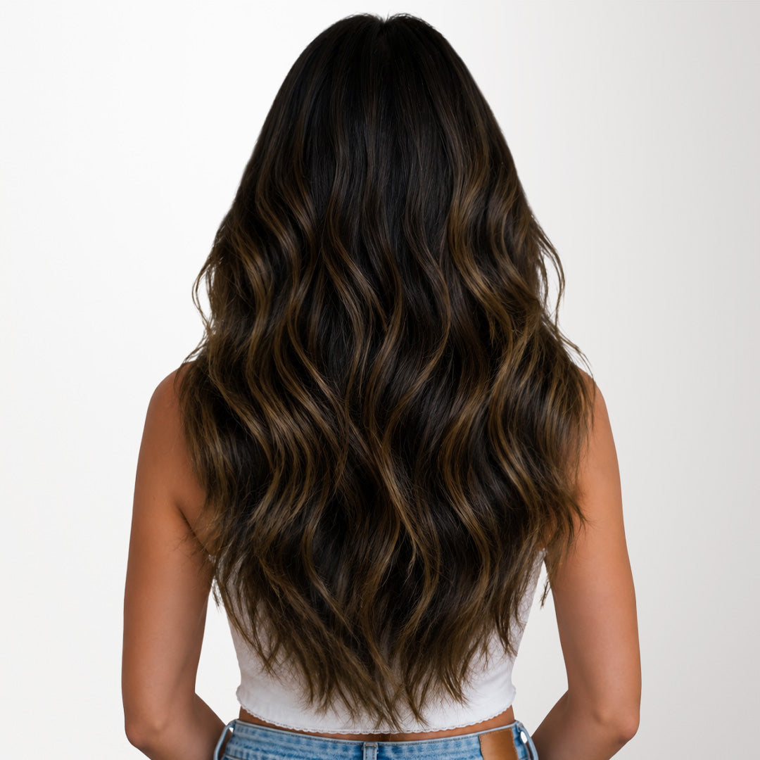Natural Black Balayage (1B/6/1B) Micro Link Tip Hair Extensions