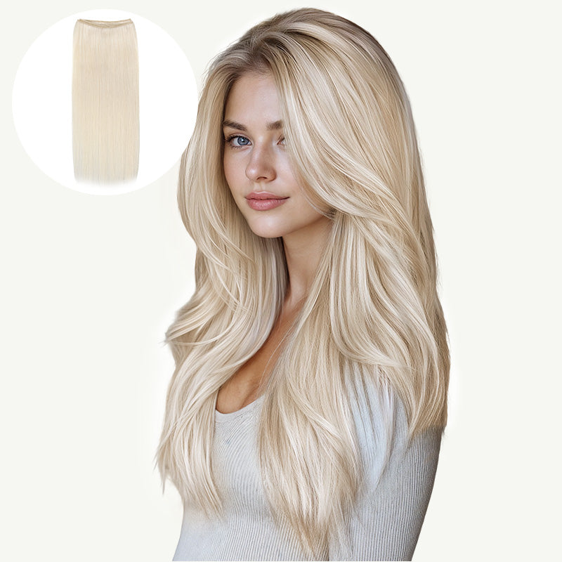 Pure Platinum Blonde (1000) Sew-In Weft Hair Extensions (80g-120g) [Clearance]