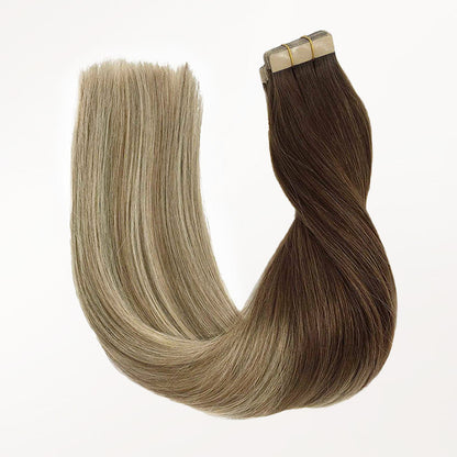 Bleach Blonde Balayage (3/8/613) Tape-Ins [Clearance]
