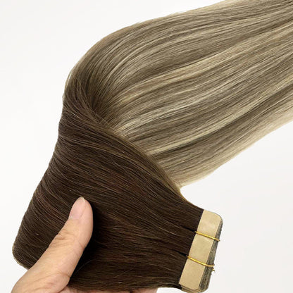 Bleach Blonde Balayage (3/8/613) Tape-Ins [Clearance]