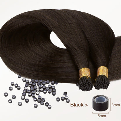 Dark Brown (2) I-Tip Hair Extensions 50g [Clearance]