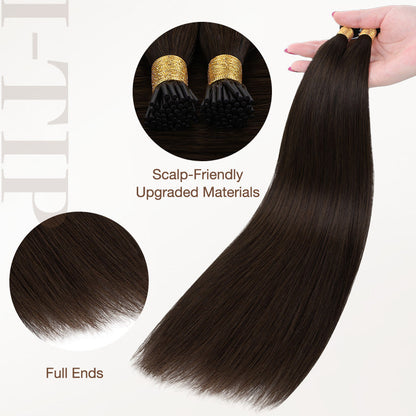 Dark Brown (2) I-Tip Hair Extensions 50g [Clearance]